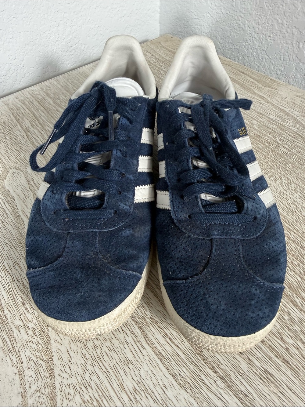 adidas gazelle Navy Sneakers with White Stripes
